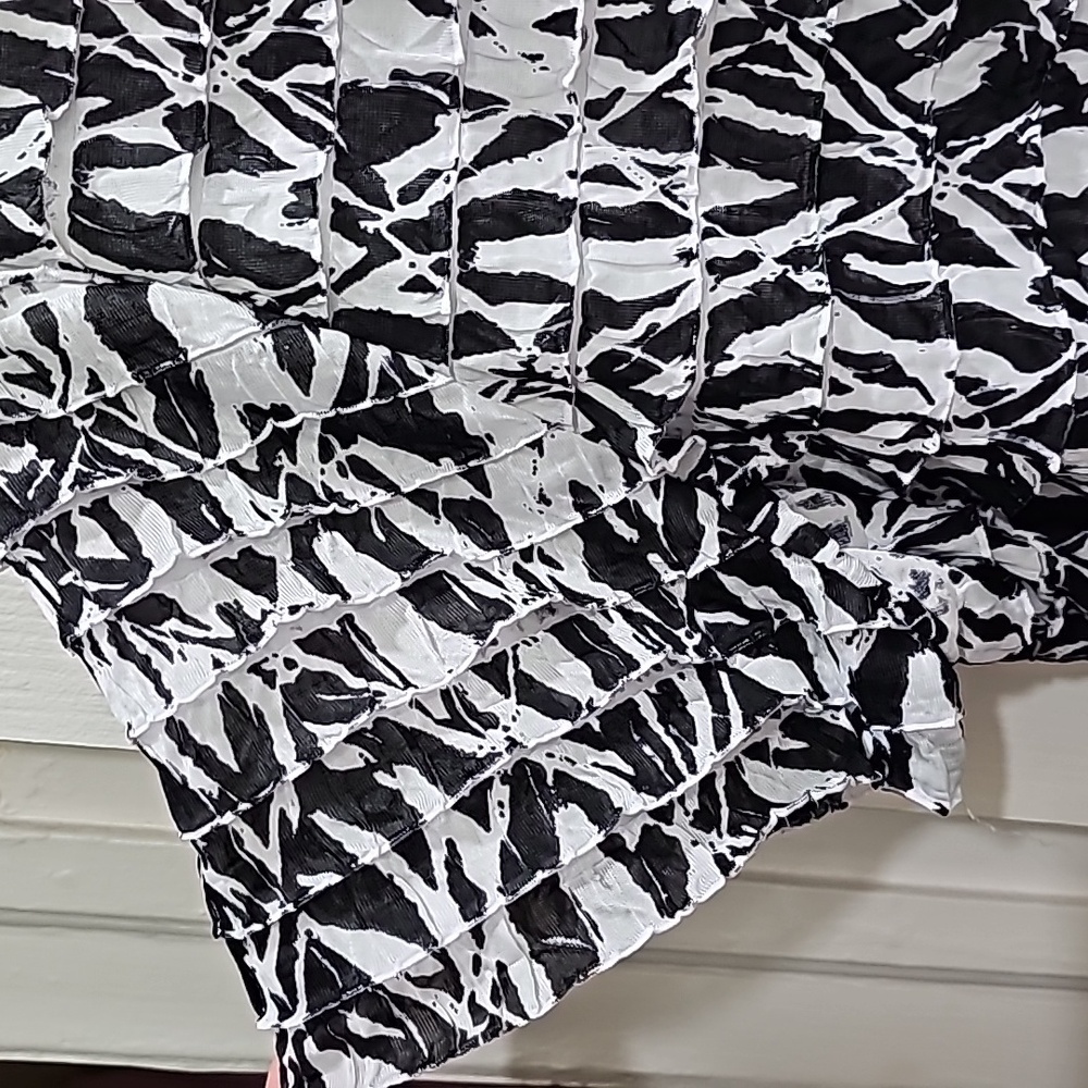 Black and White Ruffle Top - Picture 5 of 11